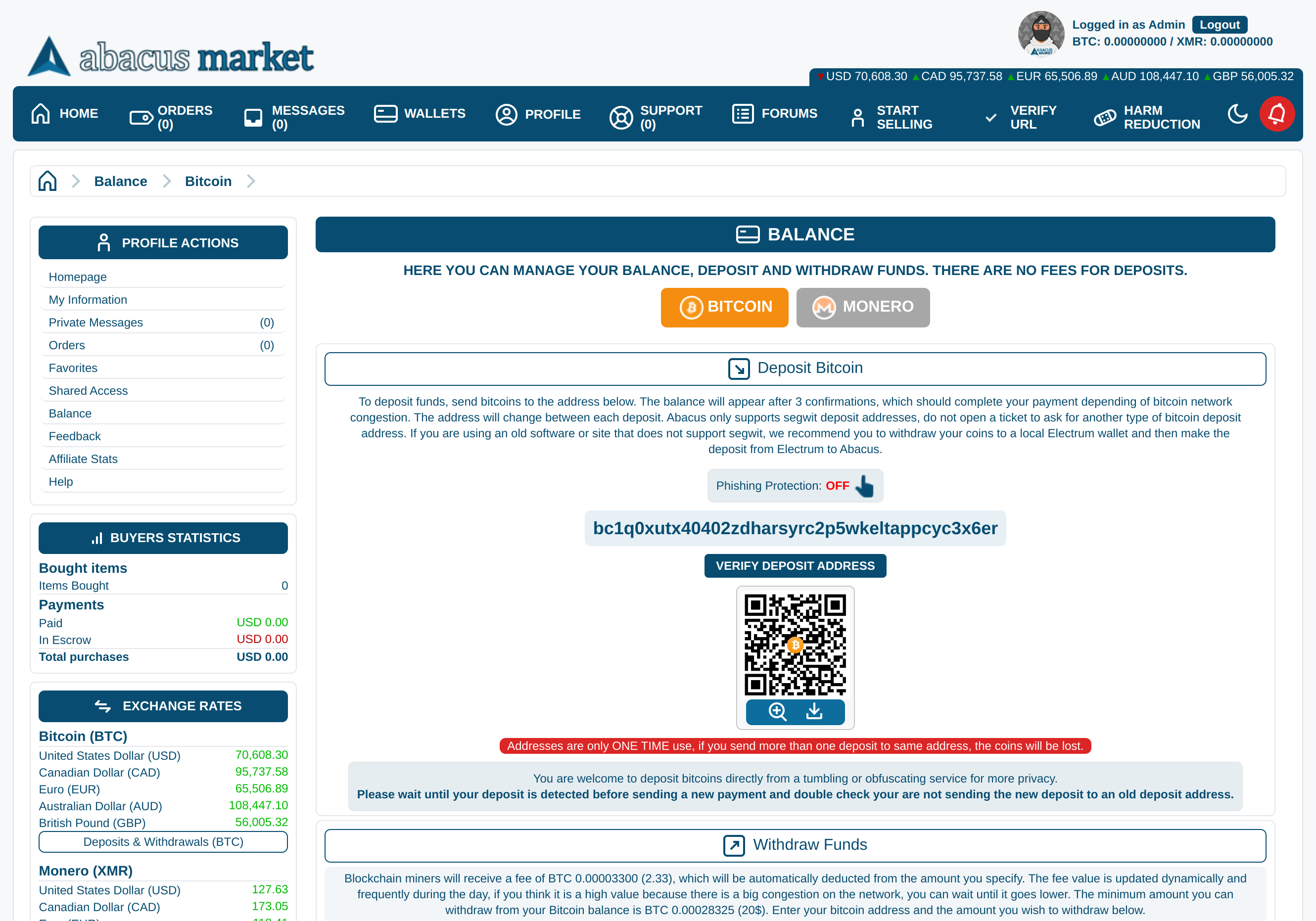 Abacus market depositing